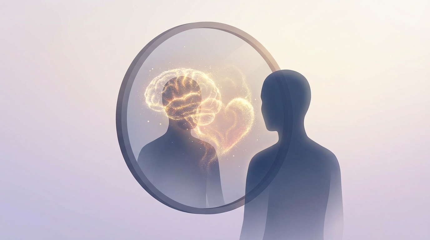 Person meditating peacefully for self awareness and mindfulness practice